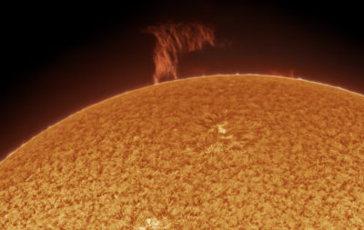 Large flame prominence 30-3-2021